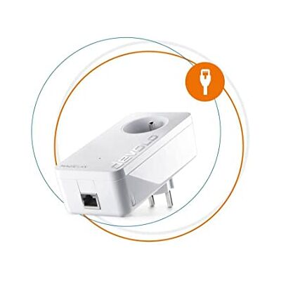 Devolo Magic 2 LAN uitbreidingsadapter, powerline-adapter, tot 2.400 Mbps, Gigabit Ethernet-poort, geïntegreerde stekker, wit Devolo Magic 2 LAN uitbreidingsadapter, powerline-adapter, tot 2.400 Mbps, Gigabit Ethernet-poort, geïntegreerde stekker, wit