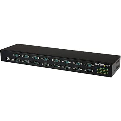 StarTech .com 16-poorts RS232 seriële hub USB naar 16x DB9 RS232 rackmonteerbare adapter met seriële installatie (ICUSB23216FD) StarTech .com 16-poorts RS232 seriële hub USB naar 16x DB9 RS232 rackmonteerbare adapter met seriële installatie (ICUSB23216FD)