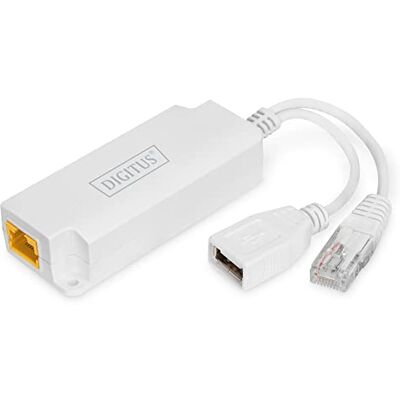 Digitus PoE-Splitter RJ45-ingang naar RJ45-stekker en USB-A-aansluiting 10/100 Mbit/s beschermingsklasse IP40 PoE-norm IEEE802.3at bereik 100m Cat5e, Cat6, Cat6A Digitus PoE-Splitter RJ45-ingang naar RJ45-stekker en USB-A-aansluiting 10/100 Mbit/s beschermingsklasse IP40 PoE-norm IEEE802.3at bereik 100m Cat5e, Cat6, Cat6A