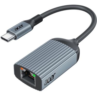 Acer USB C naar ethernet, Gigabit RJ45 naar USB 3.0 Type-C Ethernet LAN, draagbare Thunderbolt 3/4 adapter voor MacBook Pro/Air, iPad Pro, XPS, laptop, smartphone en meer Acer USB C naar ethernet, Gigabit RJ45 naar USB 3.0 Type-C Ethernet LAN, draagbare Thunderbolt 3/4 adapter voor MacBook Pro/Air, iPad Pro, XPS, laptop, smartphone en meer