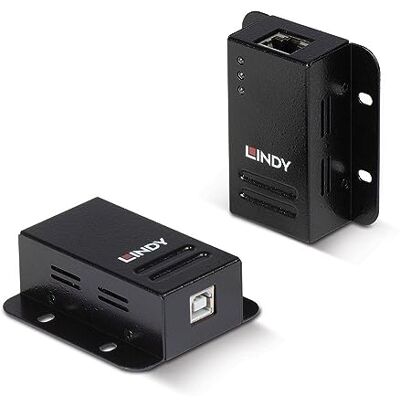 LINDY USB 2.0 Cat.5 Extender 50m Power Over RJ45 1 poort LINDY USB 2.0 Cat.5 Extender 50m Power Over RJ45 1 poort
