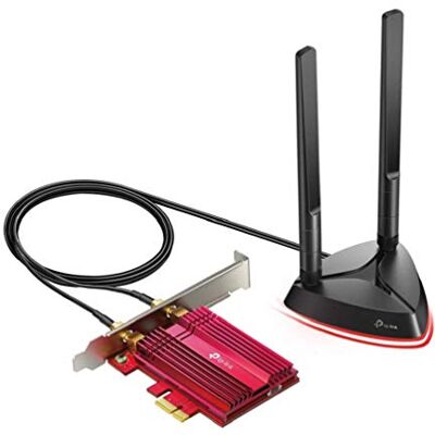 TP-Link Archer TX3000E AX3000 Wi-Fi 6 Bluetooth 5.0 PCI Express Adapter met twee antennes, Intel AX200, PCIe netwerkinterfacekaart voor desktop, low-profile incl. bracket TP-Link Archer TX3000E AX3000 Wi-Fi 6 Bluetooth 5.0 PCI Express Adapter met twee antennes, Intel AX200, PCIe netwerkinterfacekaart voor desktop, low-profile incl. bracket