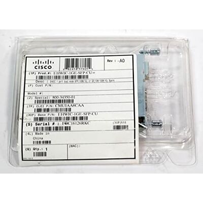 Cisco Systems ehwic-1ge-sfp-cu = interne ethernet/vezeladapter en netwerkkaart netwerkaccessoires (bekabeld, ethernet/Fiber, IEEE 802.1Q, IEEE 802.1p, IEEE 802.2, IEEE 802.3, IEEE 802.3 x) , IEEE 8. 02 .3z, 10/100/1000BaseT (x), 10,100,1000 Mbit/s, Gigabi Cisco Systems ehwic-1ge-sfp-cu = interne ethernet/vezeladapter en netwerkkaart netwerkaccessoires (bekabeld, ethernet/Fiber, IEEE 802.1Q, IEEE 802.1p, IEEE 802.2, IEEE 802.3, IEEE 802.3 x) , IEEE 8. 02 .3z, 10/100/1000BaseT (x), 10,100,1000 Mbit/s, Gigabi
