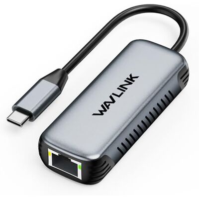 WAVLINK USB-C naar 5 Gigabit Ethernet-adapter, 5000 Mbit/s driverloze netwerkadapter voor laptop, pc, Windows 10/11, Mac OS 11+, Linux WAVLINK USB-C naar 5 Gigabit Ethernet-adapter, 5000 Mbit/s driverloze netwerkadapter voor laptop, pc, Windows 10/11, Mac OS 11+, Linux
