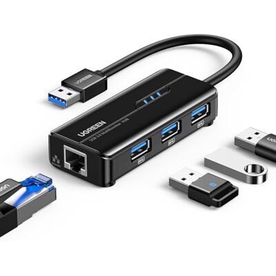 UGREEN USB 3.0 hub ethernet adapter USB RJ45 Gigabit netwerk 1000 Mbps compatibel met Mi Box S Mi Box 3 Switch ondersteunt Mac OS Windows 11 10 8 7 Linux UGREEN USB 3.0 hub ethernet adapter USB RJ45 Gigabit netwerk 1000 Mbps compatibel met Mi Box S Mi Box 3 Switch ondersteunt Mac OS Windows 11 10 8 7 Linux