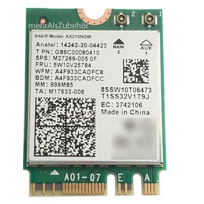Intel ® Wi-FI 6E AX210 (Gig+) Intel ® Wi-FI 6E AX210 (Gig+)