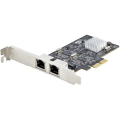 StarTech .com PCIe netwerkkaart met 2 poorten 2,5 Gbps NBASE-T, Intel I225-V Netwerkkaart voor PC Multi-Gigabit Ethernet Netwerkkaart PCI Express 2.1 Server LAN-kaart (PR22GI-NETWORK-CARD) StarTech .com PCIe netwerkkaart met 2 poorten 2,5 Gbps NBASE-T, Intel I225-V Netwerkkaart voor PC Multi-Gigabit Ethernet Netwerkkaart PCI Express 2.1 Server LAN-kaart (PR22GI-NETWORK-CARD)