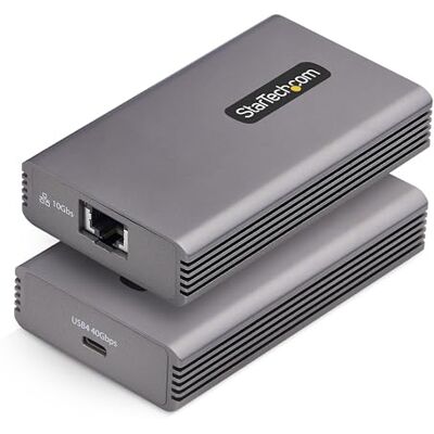 StarTech USB4 10GbE Ethernet-adapter, 10 GB externe netwerkkaart, compatibel met Thunderbolt 3, 4, 5, 10, 5, 2,5, 1 Gbps en 100 Mbps, Mac en Windows StarTech USB4 10GbE Ethernet-adapter, 10 GB externe netwerkkaart, compatibel met Thunderbolt 3, 4, 5, 10, 5, 2,5, 1 Gbps en 100 Mbps, Mac en Windows