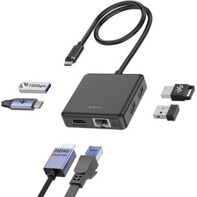 BENFEI 6-in-1 USB C-hub met HDMI (4K @ 60Hz), 100 Mbps Ethernet, 100 W voeding, 1 USB 3.2 10 Gbit/s en 2 USB 2.0-poorten, compatibel met iPhone 16 Pro/Max MacBook iPad Pro iMac S23 XPS17 BENFEI 6-in-1 USB C-hub met HDMI (4K @ 60Hz), 100 Mbps Ethernet, 100 W voeding, 1 USB 3.2 10 Gbit/s en 2 USB 2.0-poorten, compatibel met iPhone 16 Pro/Max MacBook iPad Pro iMac S23 XPS17