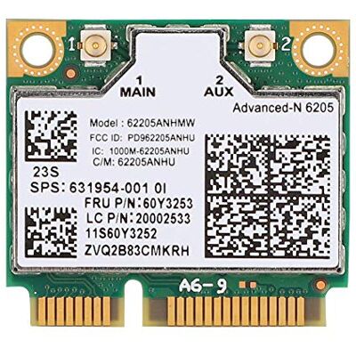 Bewinner Draadloze netwerkkaart 300 Mbps, 205 Mini PCI-E-netwerkadapter, dual-band FN + F5, universele adapter voor laptop 802.11N voor T420/T420S/T420i/T430/T430S/T44430S. 30SI Bewinner Draadloze netwerkkaart 300 Mbps, 205 Mini PCI-E-netwerkadapter, dual-band FN + F5, universele adapter voor laptop 802.11N voor T420/T420S/T420i/T430/T430S/T44430S. 30SI