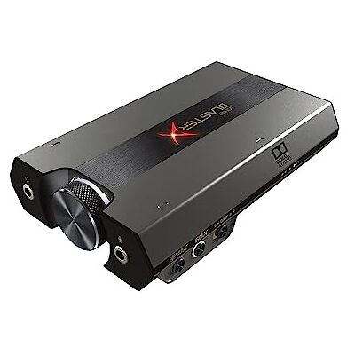 Creative Sound BlasterX G6 7.1 HD Gaming DAC en externe USB-geluidskaart met Xamp hoofdtelefoonversterker compatibel met PS4, Xbox One, Nintendo Switch en PC. Creative Sound BlasterX G6 7.1 HD Gaming DAC en externe USB-geluidskaart met Xamp hoofdtelefoonversterker compatibel met PS4, Xbox One, Nintendo Switch en PC.
