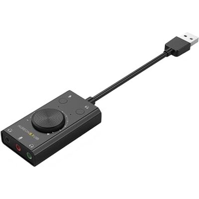 TerraTec AUREON Externe USB 5.1 2-in-1 USB stereo geluidskaart met volumeregeling en plug-and-play volumeregeling voor pc, laptop, tablet, MacBook TerraTec AUREON Externe USB 5.1 2-in-1 USB stereo geluidskaart met volumeregeling en plug-and-play volumeregeling voor pc, laptop, tablet, MacBook
