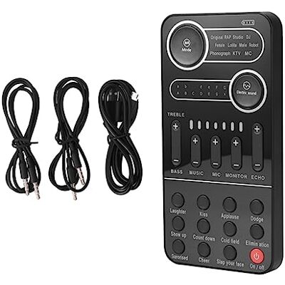 XYFSP Spraakwisselaar geluidskaartset, draagbaar mini-geluidskaartspel, spraakeffecten, externe Bluetooth-geluidskaart voor telefoon, pc, live streaming, studio-configuratie voor opname van XYFSP Spraakwisselaar geluidskaartset, draagbaar mini-geluidskaartspel, spraakeffecten, externe Bluetooth-geluidskaart voor telefoon, pc, live streaming, studio-configuratie voor opname van