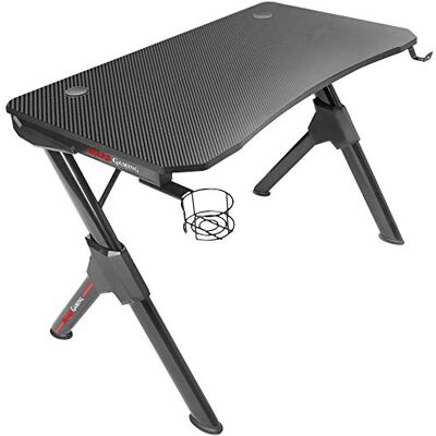 Mars Gaming MARSGAMING MGD, ergonomische gamer tafel, houder voor headset en fles, zwart Mars Gaming MARSGAMING MGD, ergonomische gamer tafel, houder voor headset en fles, zwart