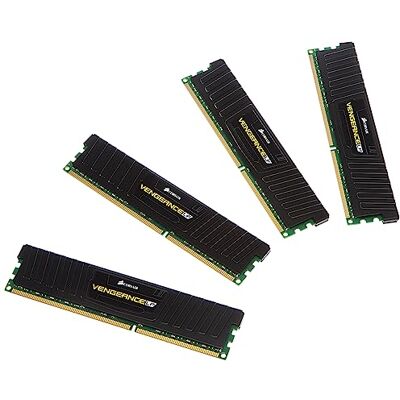 Corsair CML32GX3M4A1600C10 Vengeance Low Profile 32 GB (4 x 8 GB) DDR3 1600 MHz CL10 XMP Performance Desktop Memory Zwart Corsair CML32GX3M4A1600C10 Vengeance Low Profile 32 GB (4 x 8 GB) DDR3 1600 MHz CL10 XMP Performance Desktop Memory Zwart