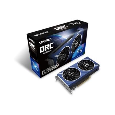 Sparkle Intel Arc A580 ORC OC Edition, 8GB GDDR6, ThermalSync, gescheurde koeling, axiale ventilator, metalen achterplaat, SA580C-8GOC Sparkle Intel Arc A580 ORC OC Edition, 8GB GDDR6, ThermalSync, gescheurde koeling, axiale ventilator, metalen achterplaat, SA580C-8GOC