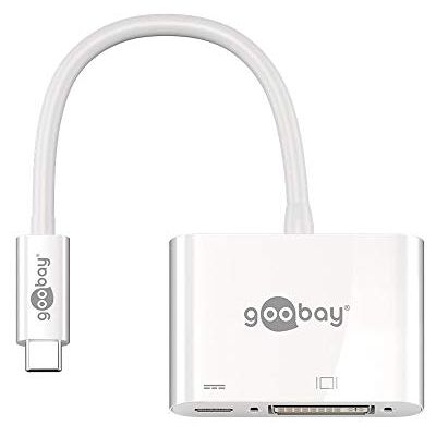 goobay 62108 USB-C DVI-adapter, voeding, wit goobay 62108 USB-C DVI-adapter, voeding, wit