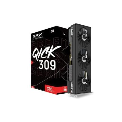Pine XFX Speedster QICK309 Radeon RX 7600 XT Grafische kaart voor gaming, zwart (RX-76TQICKBP) Pine XFX Speedster QICK309 Radeon RX 7600 XT Grafische kaart voor gaming, zwart (RX-76TQICKBP)