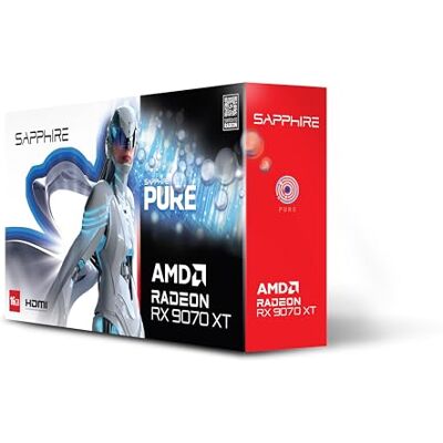 Sapphire Pure AMD Radeon RX 9070 XT Gaming OC 16GB Dual HDMI/Dual DP Sapphire Pure AMD Radeon RX 9070 XT Gaming OC 16GB Dual HDMI/Dual DP