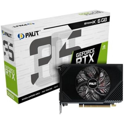 Palit GeForce RTX 3050 StormX (6 GB GDDR6/PCI Express 4.0/1470 MHz/14000 MHz) Palit GeForce RTX 3050 StormX (6 GB GDDR6/PCI Express 4.0/1470 MHz/14000 MHz)