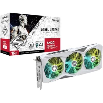 ASRock RX 7600XT Steel Legend White 16 GB OC Retail ASRock RX 7600XT Steel Legend White 16 GB OC Retail