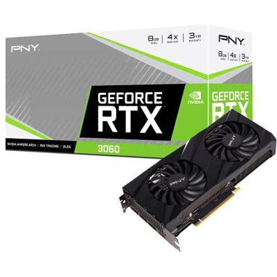 PNY GEFORCE RTX™ 3060 8GB Verto grafische kaart Dual Fan Edition PNY GEFORCE RTX™ 3060 8GB Verto grafische kaart Dual Fan Edition
