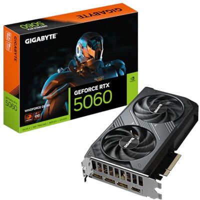 Gigabyte GeForce RTX 5060 WINDFORCE OC 8G grafische kaart – 8 GB GDDR7, 128 bit, PCI-E 5.0, 2512 MHz hartfrequentie, 3 x DisplayPort, 1 x HDMI, GV-N5060WF2OC-8GD Gigabyte GeForce RTX 5060 WINDFORCE OC 8G grafische kaart – 8 GB GDDR7, 128 bit, PCI-E 5.0, 2512 MHz hartfrequentie, 3 x DisplayPort, 1 x HDMI, GV-N5060WF2OC-8GD