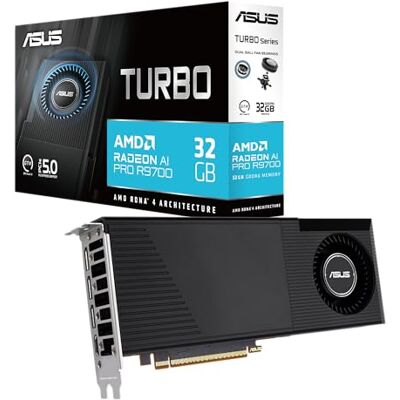Asus Turbo -AI-PRO-R9700-32G AMD Radeon AI PRO R9700 32GB GDDR6 Asus Turbo -AI-PRO-R9700-32G AMD Radeon AI PRO R9700 32GB GDDR6