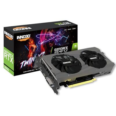 Inno3D NVIDIA GEFORCE RTX 3050 Twin X2 V2 6GB GDDR6 96bit PCIe 4.0 Gaming grafische kaart N30502-06D6-1880VA60 Inno3D NVIDIA GEFORCE RTX 3050 Twin X2 V2 6GB GDDR6 96bit PCIe 4.0 Gaming grafische kaart N30502-06D6-1880VA60