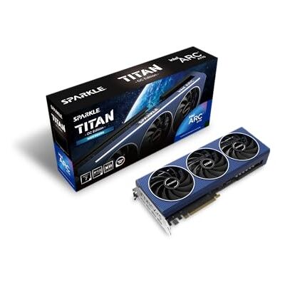 Sparkle Intel Arc A770 Titan OC Edition, 16 GB GDDR6, ThermalSync, gescheurde koeling, axiale ventilator, metalen achterplaat, SA770T-16GOC Sparkle Intel Arc A770 Titan OC Edition, 16 GB GDDR6, ThermalSync, gescheurde koeling, axiale ventilator, metalen achterplaat, SA770T-16GOC