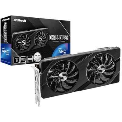 ASRock Intel Arc A580 A580 grafische kaart A580 CL 8 GB, geautoriseerde dealer voor thuis, Intel Arc A580, Challenger 8 GB OC ASRock Intel Arc A580 A580 grafische kaart A580 CL 8 GB, geautoriseerde dealer voor thuis, Intel Arc A580, Challenger 8 GB OC
