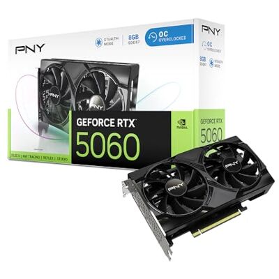 PNY GEFORCE RTX™ 5060 8GB Overclocked Dual Fan DLSS 4 grafische kaart PNY GEFORCE RTX™ 5060 8GB Overclocked Dual Fan DLSS 4 grafische kaart