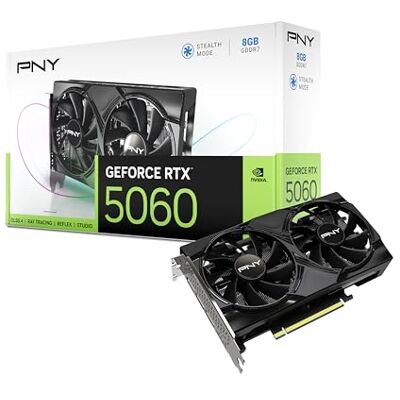 PNY GEFORCE RTX™ 5060 8GB Dual Fan DLSS 4 grafische kaart PNY GEFORCE RTX™ 5060 8GB Dual Fan DLSS 4 grafische kaart