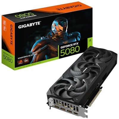 Gigabyte GeForce RTX 5080 WINDFORCE OC SFF 16G grafische kaart 16GB GDDR7, 256bit, PCI-E 5.0, 2670MHz hartklok, 3x DP 2.1a, 1x HDMI 2.1b, GV-N5080WF3OC-16GD Gigabyte GeForce RTX 5080 WINDFORCE OC SFF 16G grafische kaart 16GB GDDR7, 256bit, PCI-E 5.0, 2670MHz hartklok, 3x DP 2.1a, 1x HDMI 2.1b, GV-N5080WF3OC-16GD