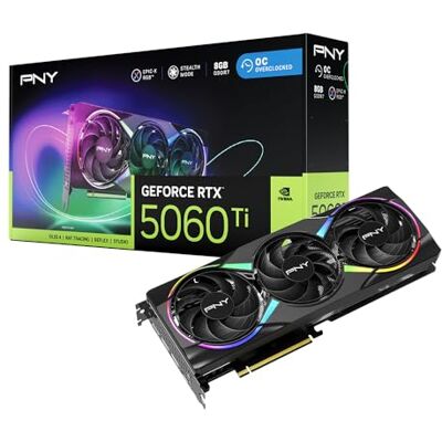 PNY GEFORCE RTX™ 5060 Ti 8GB ARGB Overclocked Triple Fan DLSS 4 PNY GEFORCE RTX™ 5060 Ti 8GB ARGB Overclocked Triple Fan DLSS 4