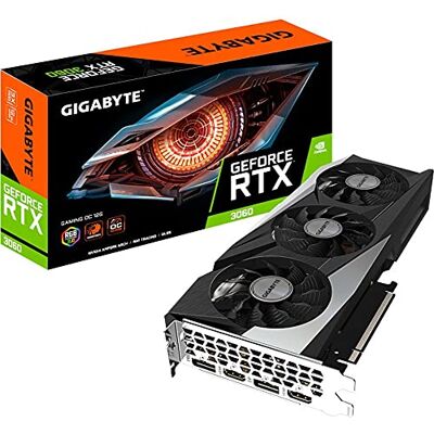 Gigabyte GeForce RTX 3060 Gaming OC 12GB V2 LHR, GV-N3060GAMING OC-12GD V2, zwart Gigabyte GeForce RTX 3060 Gaming OC 12GB V2 LHR, GV-N3060GAMING OC-12GD V2, zwart