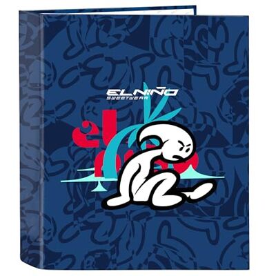 safta EL NIÑO PARADISE map met 4 ringen, ideaal voor kinderen van verschillende leeftijden, comfortabel en veelzijdig, kwaliteit en sterkte, 27 x 6 x 33 cm, kleur: marineblauw, blauw, Navy Blauw, safta EL NIÑO PARADISE map met 4 ringen, ideaal voor kinderen van verschillende leeftijden, comfortabel en veelzijdig, kwaliteit en sterkte, 27 x 6 x 33 cm, kleur: marineblauw, blauw, Navy Blauw,