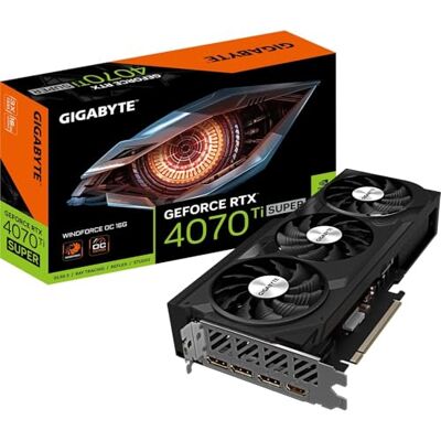 Gigabyte GeForce RTX 4070 Ti SUPER WINDFORCE OC 16G NVIDIA 16GB GDDR6X Gigabyte GeForce RTX 4070 Ti SUPER WINDFORCE OC 16G NVIDIA 16GB GDDR6X