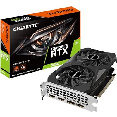 Gigabyte Geforce Rtx 3050 Windforce Oc 6 GB Gddr6 grafische kaart, één maat Gigabyte Geforce Rtx 3050 Windforce Oc 6 GB Gddr6 grafische kaart, één maat