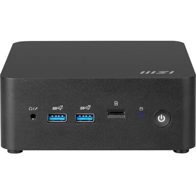 MSI Cubi NUC 1MG-212DE Processeur Intel Core 5 120U, 8 Go DDR5, SSD M.2 512 Go, ports USB 10 Gbps type A, Thunderbolt 4 et HDMI 2.1, Wi-Fi 6E, Bluetooth 5.3 Noir, Windows 11 Pro MSI Cubi NUC 1MG-212DE Processeur Intel Core 5 120U, 8 Go DDR5, SSD M.2 512 Go, ports USB 10 Gbps type A, Thunderbolt 4 et HDMI 2.1, Wi-Fi 6E, Bluetooth 5.3 Noir, Windows 11 Pro