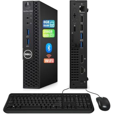 Dell OptiPlex 3050 Mini-desktop-pc, Intel Core i5-6500T, 8 GB RAM, 256 GB SSD, wifi, Bluetooth, Amerikaans QWERTY-toetsenbord, Windows 11 Pro (gereviseerd) Dell OptiPlex 3050 Mini-desktop-pc, Intel Core i5-6500T, 8 GB RAM, 256 GB SSD, wifi, Bluetooth, Amerikaans QWERTY-toetsenbord, Windows 11 Pro (gereviseerd)