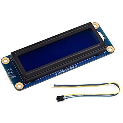 Waveshare LCD1602 I2C module voor Raspberry Pi, Raspberry Pi Pico, Jetson Nano, ESP32 en Arduino, witte kleur met blauwe achtergrond, 16 x 2 karakters LCD, 3,3 ~ 5 V bedrijfsspanning Waveshare LCD1602 I2C module voor Raspberry Pi, Raspberry Pi Pico, Jetson Nano, ESP32 en Arduino, witte kleur met blauwe achtergrond, 16 x 2 karakters LCD, 3,3 ~ 5 V bedrijfsspanning