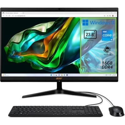 Acer Aspire C24-1800 All-in-One desktop-pc, Intel Core i5-12450H processor, 16 GB DDR4 RAM, 1024 GB SSD, 23,8 inch IPS FHD LED LCD, Intel UHD, WLAN, webcam, Windows 11 Home Acer Aspire C24-1800 All-in-One desktop-pc, Intel Core i5-12450H processor, 16 GB DDR4 RAM, 1024 GB SSD, 23,8 inch IPS FHD LED LCD, Intel UHD, WLAN, webcam, Windows 11 Home