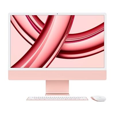 Apple 2023 iMac All-in-One desktop-pc met M3-chip: 8-core CPU, 10-core GPU, 24-inch 4,5K Retina-display, 8 GB uniform geheugen, 256 GB SSD-geheugen, roze; NL Apple 2023 iMac All-in-One desktop-pc met M3-chip: 8-core CPU, 10-core GPU, 24-inch 4,5K Retina-display, 8 GB uniform geheugen, 256 GB SSD-geheugen, roze; NL