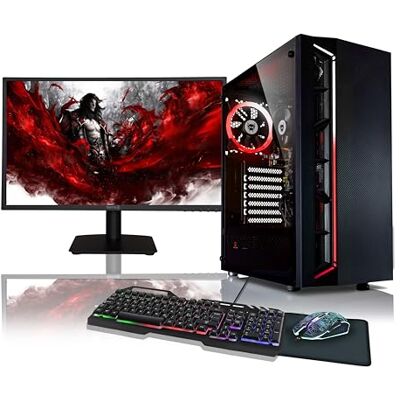 BEASTCOM Q3 Complete Stille Gamer PC AMD Ryzen 3 4X 4,00 GHz 16 GB RAM 1 TB SSD 4K Vega 8 Graphics 24 inch led-display + Toetsenbord + Muis + Muismat HDMI wifi Windows 11 Pro BEASTCOM Q3 Complete Stille Gamer PC AMD Ryzen 3 4X 4,00 GHz 16 GB RAM 1 TB SSD 4K Vega 8 Graphics 24 inch led-display + Toetsenbord + Muis + Muismat HDMI wifi Windows 11 Pro