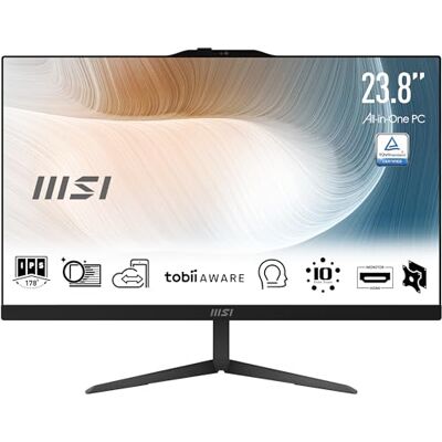 MSI Modern AM242 12M-1244IT ALL-IN-ONE, 23,8 inch IPS, Intel Core i5-1235U, 1920x1080 (FHD), 14ms, 8GB (DDR4 SDRAM), 512GB SSD, toetsenbord en muis, geïntegreerde webcam Windows 11 Home MSI Modern AM242 12M-1244IT ALL-IN-ONE, 23,8 inch IPS, Intel Core i5-1235U, 1920x1080 (FHD), 14ms, 8GB (DDR4 SDRAM), 512GB SSD, toetsenbord en muis, geïntegreerde webcam Windows 11 Home