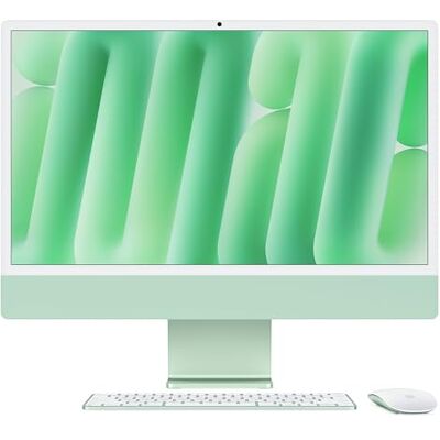Apple iMac All-in-one desktop met M4-chip, 10-core CPU en 10-core GPU, 24-inch Retina-display, 16 GB centraal geheugen, 256 GB opslag (ssd), groen Apple iMac All-in-one desktop met M4-chip, 10-core CPU en 10-core GPU, 24-inch Retina-display, 16 GB centraal geheugen, 256 GB opslag (ssd), groen