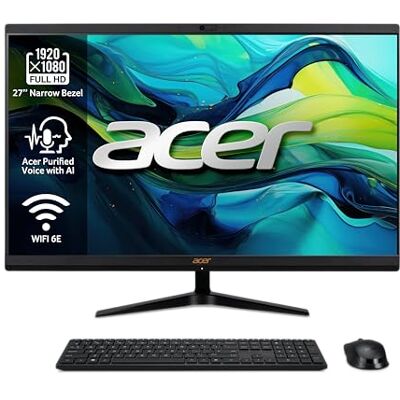 Acer Aspire C27-1800 All-in-One desktop, 27 inch FHD LED LCD (Intel Core i5-12450H, 16 GB DDR4, 1024 GB SSD, draadloos toetsenbord/draadloze muis), Windows 11 Home Acer Aspire C27-1800 All-in-One desktop, 27 inch FHD LED LCD (Intel Core i5-12450H, 16 GB DDR4, 1024 GB SSD, draadloos toetsenbord/draadloze muis), Windows 11 Home
