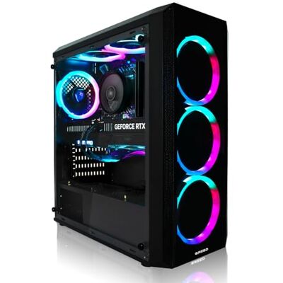 Greed ® MK2 FE Gaming-pc, AMD Ryzen 5 5500 + Nvidia RTX 5050 8 GB, snelle gaming computer 4K & Raytracing 4,4 GHz, 32 GB DDR4 RAM, 512 GB SSD + 500 W voeding, wifi + Win 11 Pro Greed ® MK2 FE Gaming-pc, AMD Ryzen 5 5500 + Nvidia RTX 5050 8 GB, snelle gaming computer 4K & Raytracing 4,4 GHz, 32 GB DDR4 RAM, 512 GB SSD + 500 W voeding, wifi + Win 11 Pro