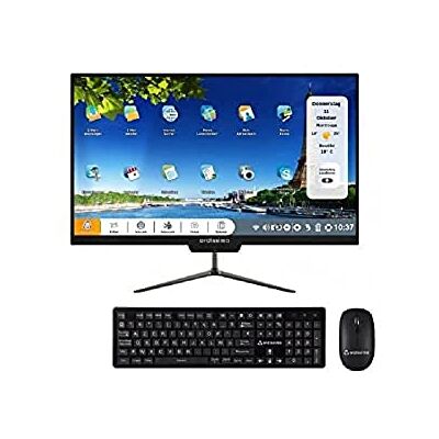 Ordissimo Clara 2 All-in-One Desktop PC Ideaal voor Senior Eenvoudig te gebruiken Vaste Computer Groot Flat Display Intuïtieve interface, Eenvoudig Toetsenbord, Draadloze Muis, Antivirus, USB-poorten Zwart Ordissimo Clara 2 All-in-One Desktop PC Ideaal voor Senior Eenvoudig te gebruiken Vaste Computer Groot Flat Display Intuïtieve interface, Eenvoudig Toetsenbord, Draadloze Muis, Antivirus, USB-poorten Zwart